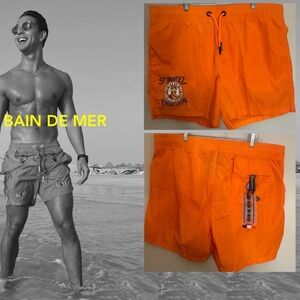 Bain de Mer Swim Trunks XXL runs small New with tags 5" inseam 100% polyester